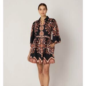 NWT Cleobella Leigh Mini Dress in Dark Lagos